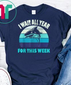 Vintage shark I wait all year for this week shirt