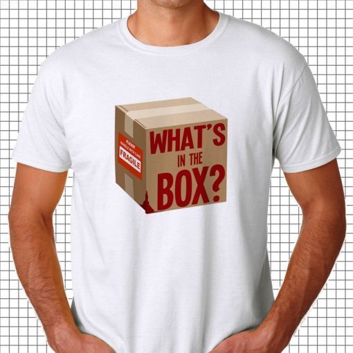 What's in the Box Shirt, Creative tshirt, snarky tees, ironic tees, Men's movie shirt, Movie quote tshirt