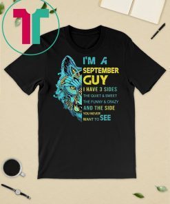 Wolf I’m a september guy I have 3 sides the quiet and sweet the funny and crazy shirt