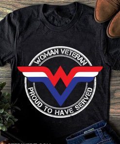 Woman veteran proud to have served wonder woman shirt