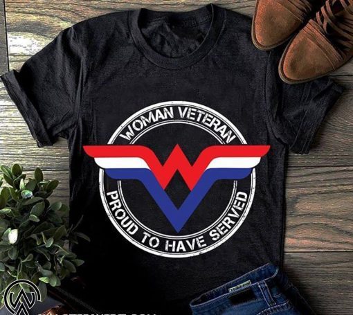 Woman veteran proud to have served wonder woman shirt