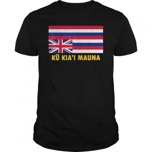 ku kiai mauna shirt Unoccupy Upside Down Hawaiian Flag T-Shirt