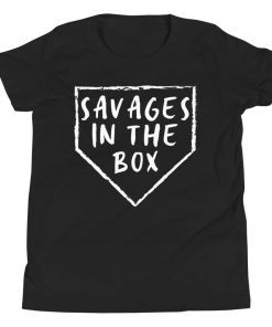 savages in the box shirt , New York Yankees , Pinstripe , Youth Short Sleeve T-Shirt