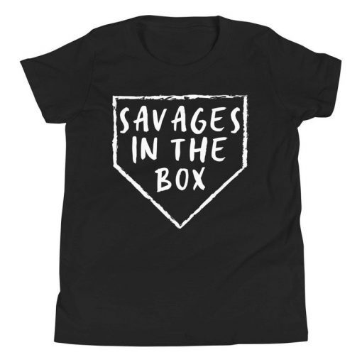 savages in the box shirt , New York Yankees , Pinstripe , Youth Short Sleeve T-Shirt