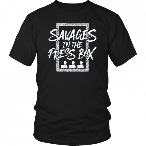 Savages In The Press Box Baseball Shirt