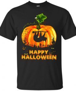 Sloth Pumpkin Happy Halloween Gift TShirt