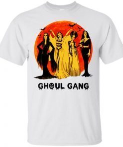 Elvira, Morticia, Lily, Bride Ghoul Gang Halloween Mens Womens T-Shirt