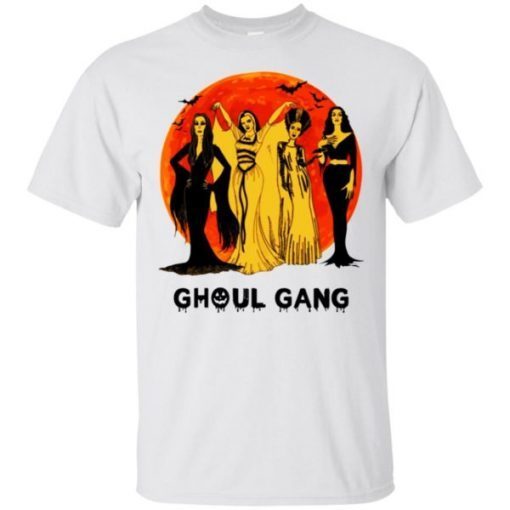 Elvira, Morticia, Lily, Bride Ghoul Gang Halloween Mens Womens T-Shirt