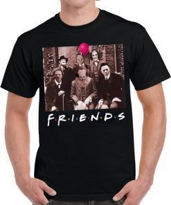 Friends IT Spooky Clown Jason Squad Horror T-Shirt