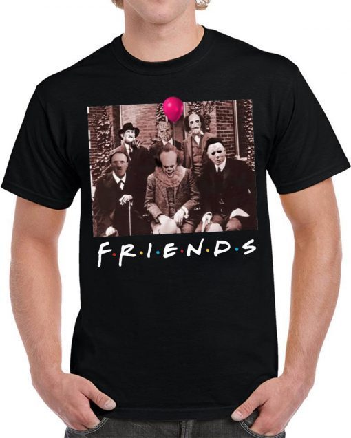 Friends IT Spooky Clown Jason Squad Horror T-Shirt