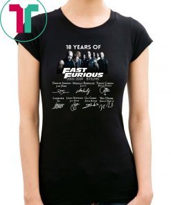 18 years of Fast and Furious 2019 Tee Shirts