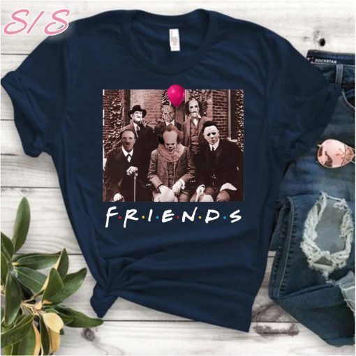 Buy Friends Spooky Clown Jason Squad Halloween Horror Unisex T-Shirt