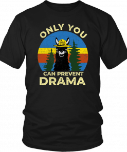 Llama Camping Only You Can Prevent Drama Unisex T-Shirt