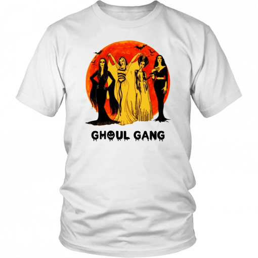 Elvira, Morticia, Lily, Bride Ghoul Gang Halloween Mens Womens T-Shirt