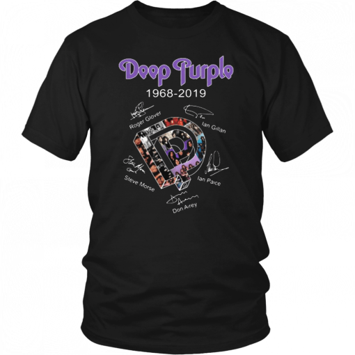 Deep Purple 1968 2019 signature Tee Shirt