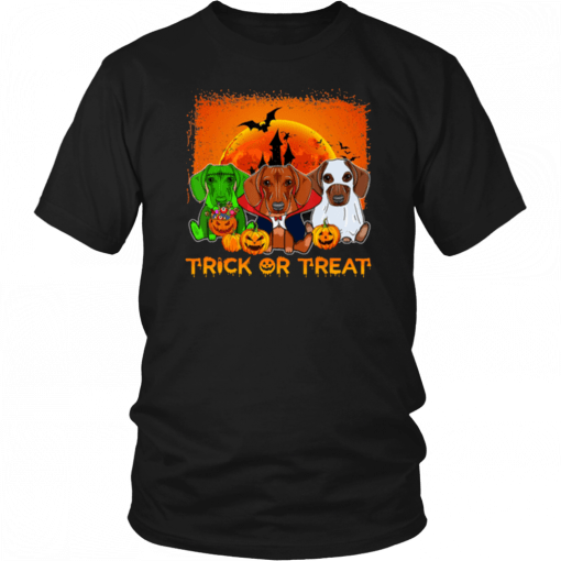 Halloween Dachshund trick or treat Unisex T-Shirt