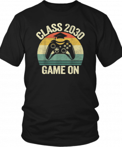 2nd Second Grade Class Of 2030 Game On Gamer, Grow With Me T-Shirt