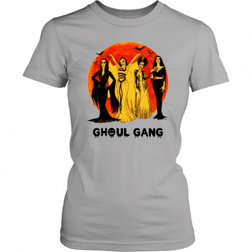 Elvira, Morticia, Lily, Bride Ghoul Gang Halloween Mens Womens T-Shirt