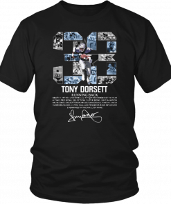 33 Tony Dorsett Running Back Signature T-Shirt