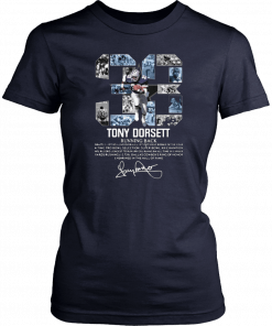 33 Tony Dorsett Running Back Signature T-Shirt