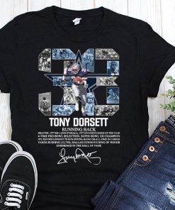 33 tony dorsett dallas cowboys running back signature shirt