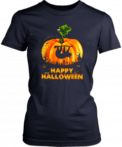 Sloth Pumpkin Happy Halloween Gift TShirt