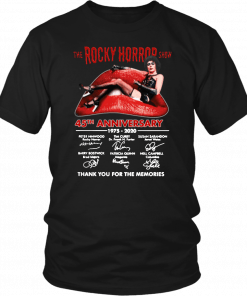 45th Anniversary The Rocky Horror Show 1975 2020 Thank You For The Memories Shirt
