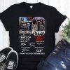 50 years of aerosmith 1970-2020 signatures thank you for the memories shirt