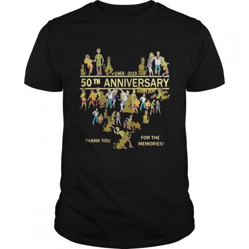 50th anniversary Scooby doo 19692019 thank you for the memories shirt
