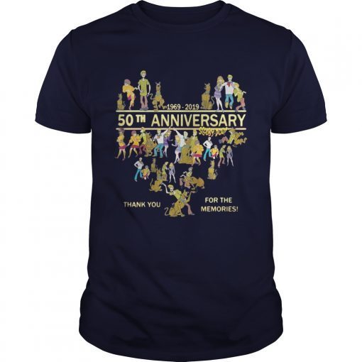 50th anniversary Scooby doo 19692019 thank you for the memories shirts