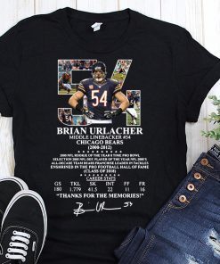 54 brian urlacher middle linebacker chicago bears thank you for the memories signature shirt