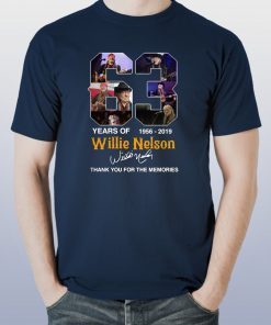 63 years of willie nelson 1986-2019 signature thank you for the memories Tee shirt