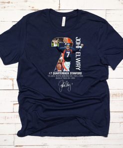 7 john elway quarterback stanford years with broncos signature shirt