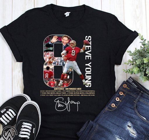 8 steve young san francisco 49ers signature shirt