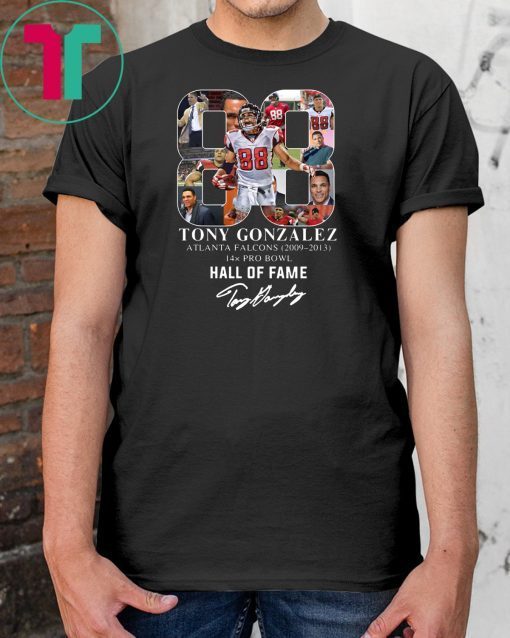 88 tony gonzalez atlanta falcons hall of fame signature shirt