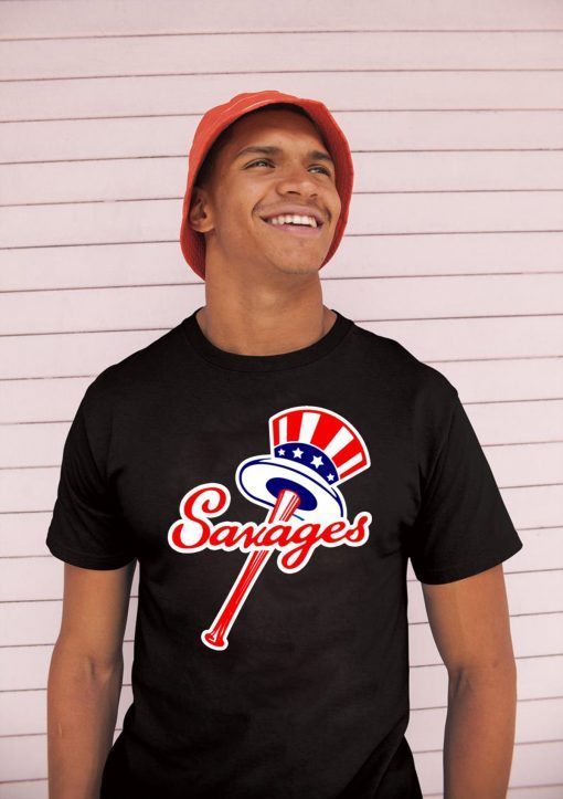 New York Yankees Top Hat Emblem Savages Shirt For Mens Womens Kids