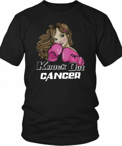 Awesome Girl Boxing knock out cancer T-Shirt