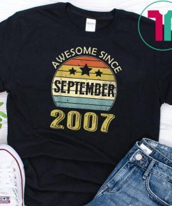 Awesome September 2007 T-Shirt 12th Birthday Decorations