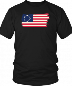 Betsy Ross American Revolutionary War Flag T Shirt Vintage T-shirt