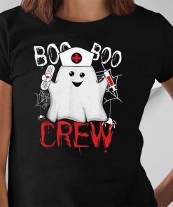 Boo Boo Crew Ghost Nurse Costume Girls Funny Halloween T-Shirt