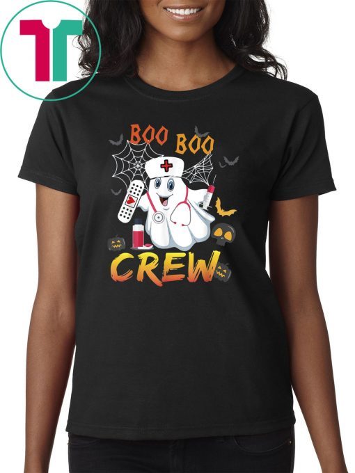 Boo Boo Crew Nurse Ghost Funny Halloween Costume Fun Gift T-Shirt