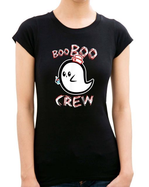 Boo Boo Crew Nurse Ghost Funny Halloween Tee Shirt