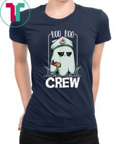 Boo Boo Crew Nurse Ghost Funny Scary Halloween Quotes T-Shirt