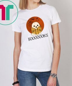Booooooks Boo read Books Halloween T-Shirt