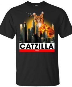 CATZILLA Kitty Cat lovers to Halloween Tee Shirt