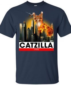 CATZILLA Kitty Cat lovers to Halloween Tee Shirt