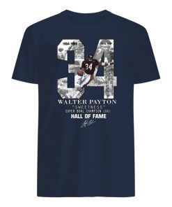Chicago bears 34 walter payton sweetness hall of fame signature T-Shirt