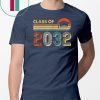 Class Of 2032 Grow With Me Pre-K Graduate Vintage Retro T-Shirt