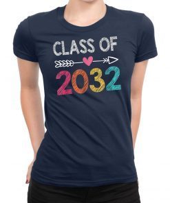 Class Of 2032 Shirt Pre-K Graduate Preschool Graduation T-Shirt