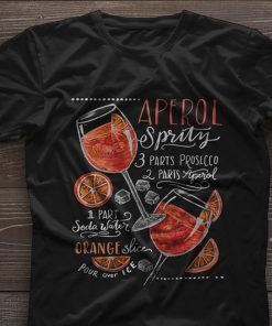 Cocktail italian aperol spritz recipe shirt